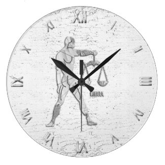 Libra Zodiac Symbol Wall Clock