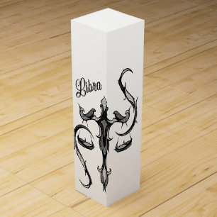 Libra Zodiac Symbol Wine Box