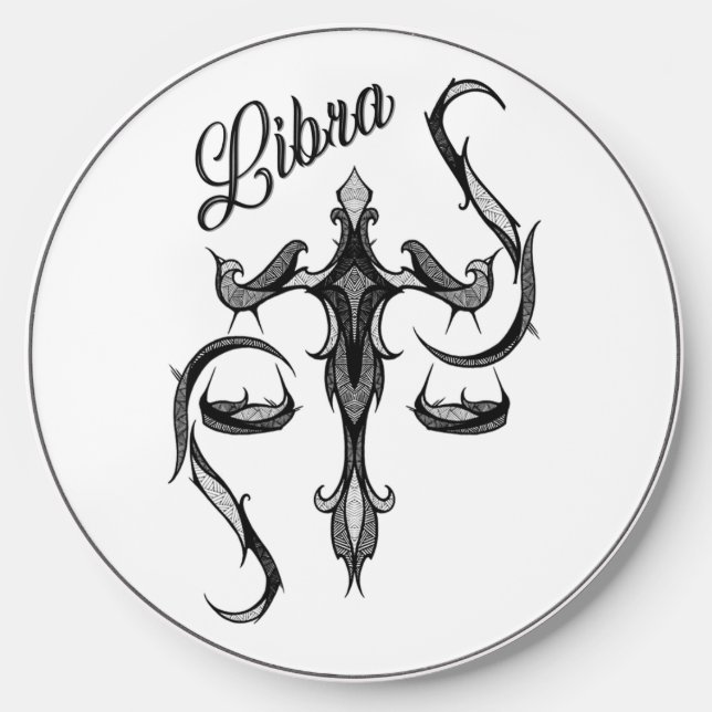 Libra Zodiac Symbol Wireless Charger (Front)