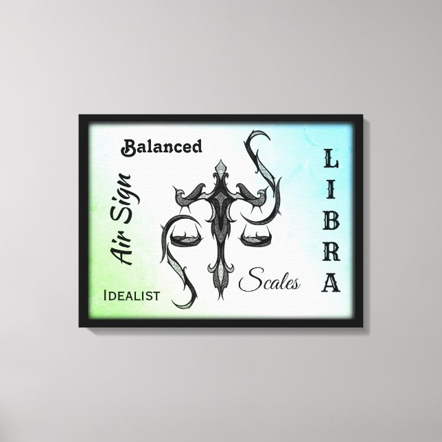 Libra Zodiac Symbol Wrapped Canvas (Front)