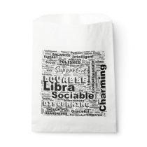 Libra Zodiac Word Cloud Inspiration  Favor Bag