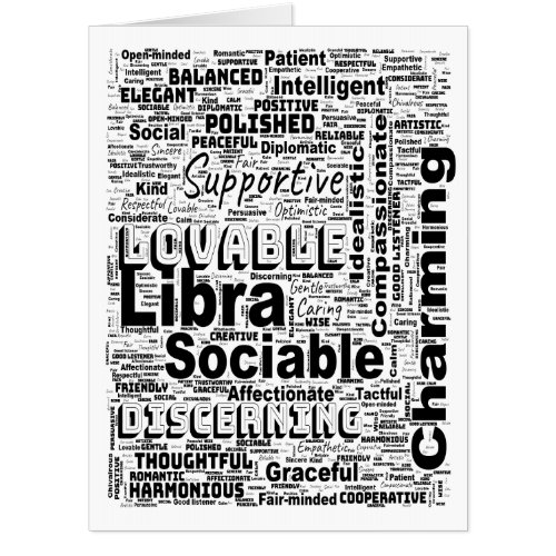 Libra Zodiac Word Cloud Inspiration Jumbo