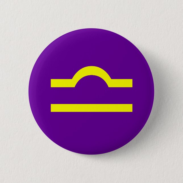 LIBRA, ZODIACAL SIGN PINBACK BUTTON (Front)