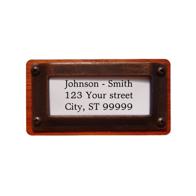 Librarian Address Label (Front)