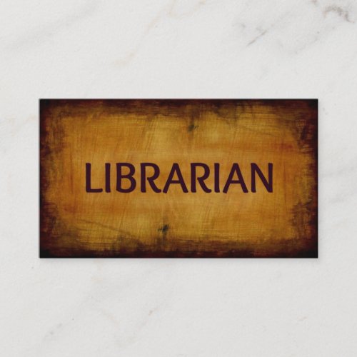 Librarian Antique Business Card
