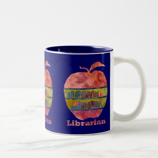 Librarian Apple Two-Tone Coffee Mug