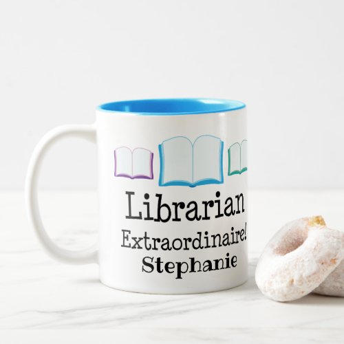 Librarian Appreciation Personalized Two_Tone Coffee Mug