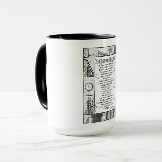 Librarian Appreciation Poem Mug (Front Left)