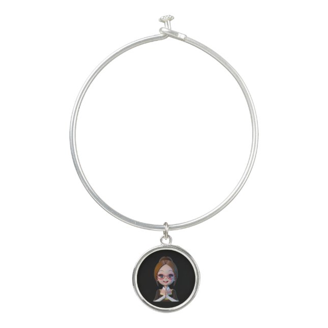 Librarian Bangle Bracelet (Front)