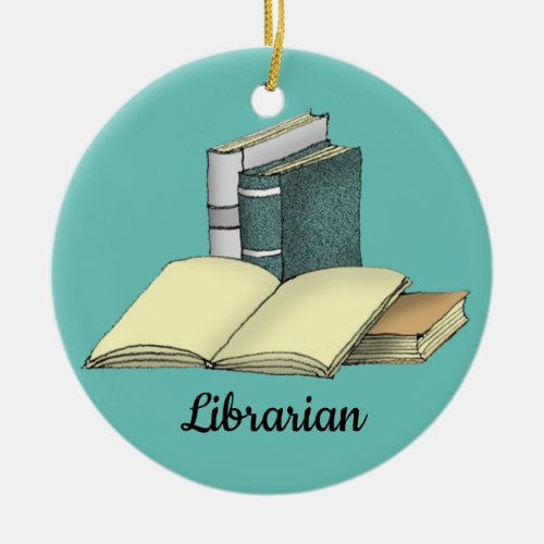 Librarian Bibliophile Reader Design Ornament