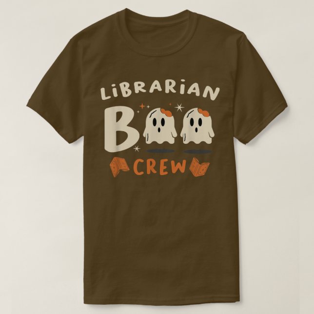 Librarian Boo Crew Bookworm Boys Girls Halloween C T-Shirt (Design Front)