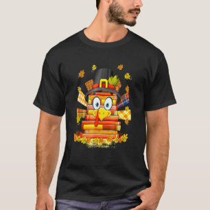 Librarian Book Reader Turkey Thanksgiving Autumn T-Shirt