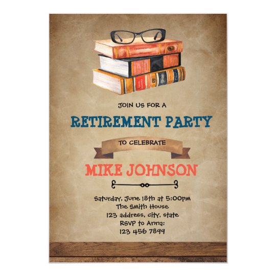 Librarian Book Themed Retirement invitation | Zazzle.com