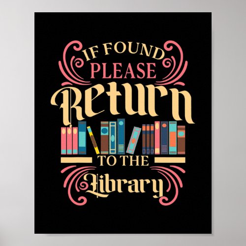 Librarian Bookworm Book Lover Library  Poster