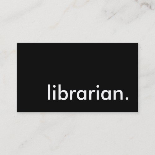 librarian. business card templates