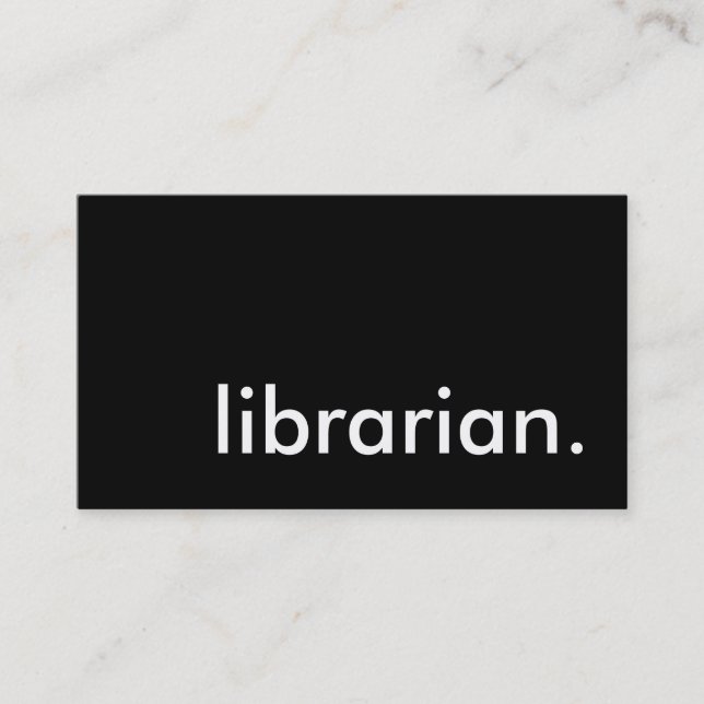 librarian. business card (Front)