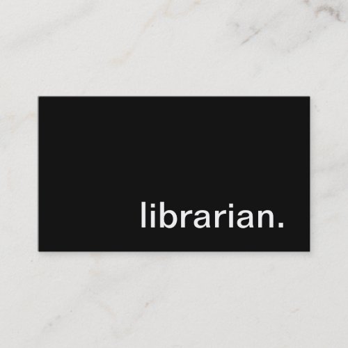 Librarian Business Card