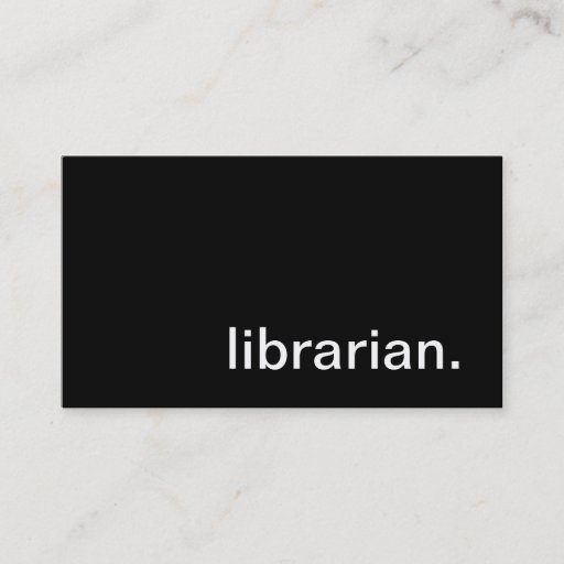 Customizable Librarian Business Card