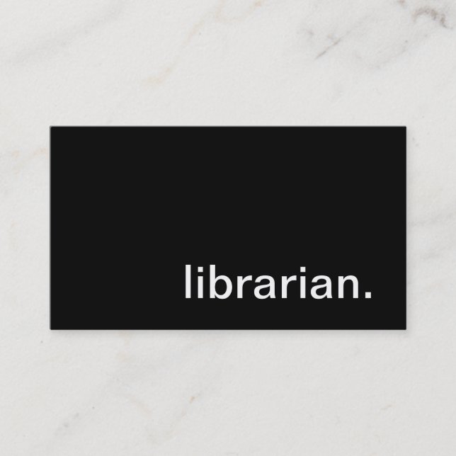 Librarian Business Card (Front)