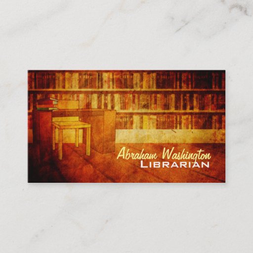 Customizable Librarian Business Cards