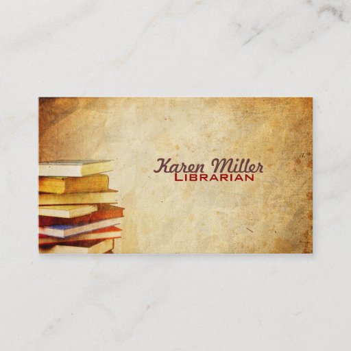Customizable Librarian Business Cards