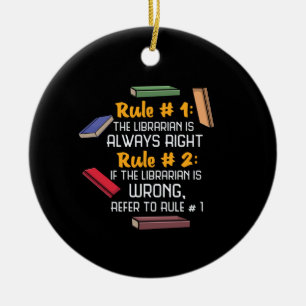 Librarian Ceramic Ornament