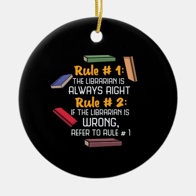 Librarian Ceramic Ornament (Front)