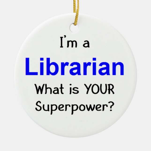 Librarian Ceramic Ornament (Front)