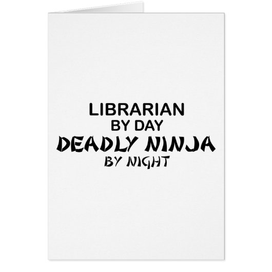 Librarian Deadly Ninja by Night Cards (Front)