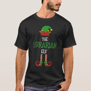 Librarian Elf Family Matching Group Pajama Xmas Fu T-Shirt