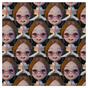 Librarian Fabric Cute Pattern for Quilting & Craft