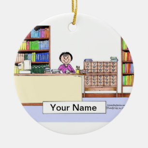 Librarian - Female Ceramic Ornament