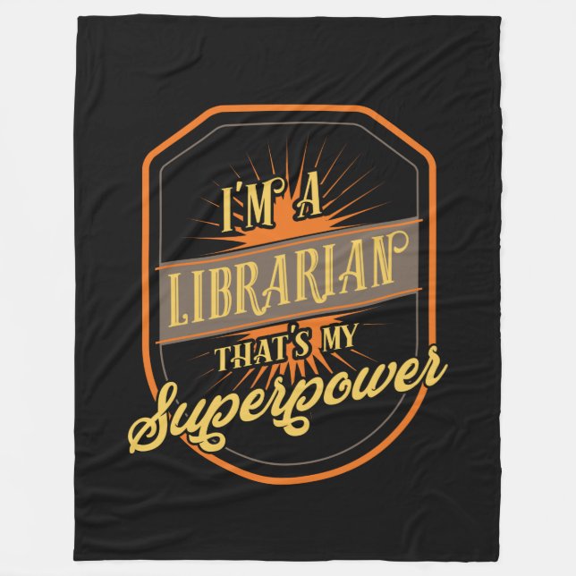 Librarian Fleece Blanket (Front)