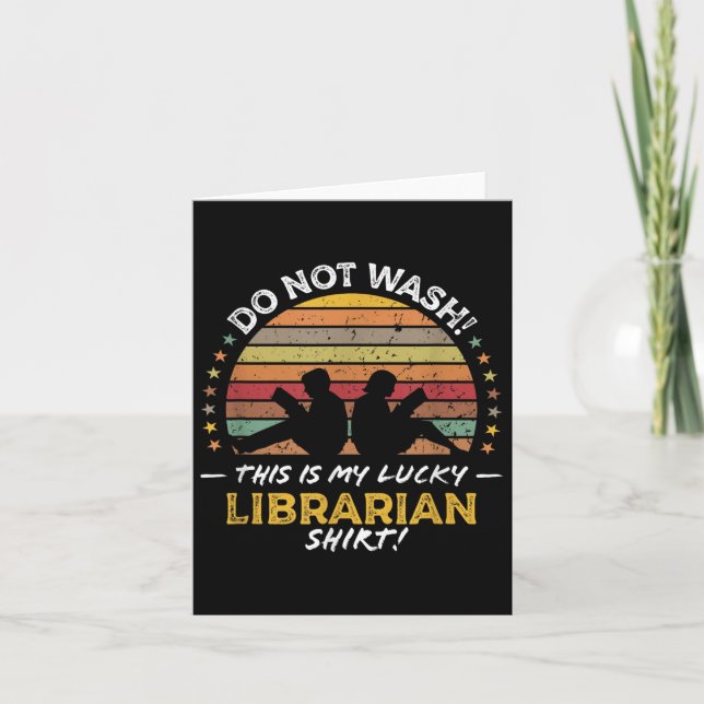 Librarian Funny Library Quote Graphic  Card (Front)