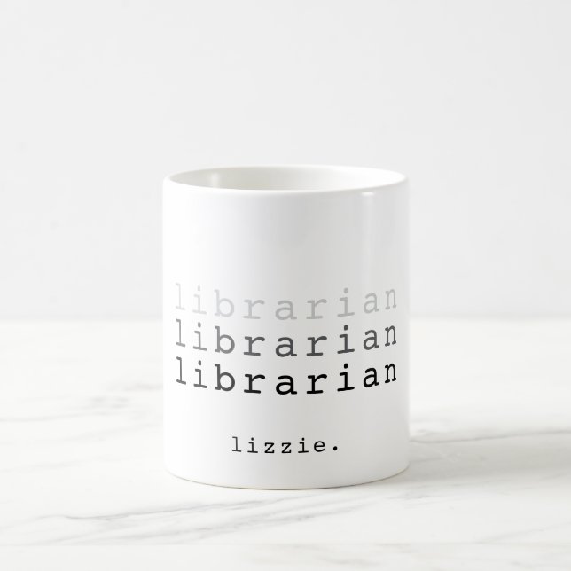 Librarian Gift Custom Coffee Mug (Center)