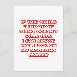 Librarian Humor ... Modeling Career Postcard