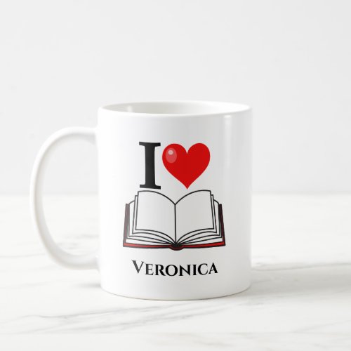Librarian I Love Heart Books Book Nerd Coffee Mug