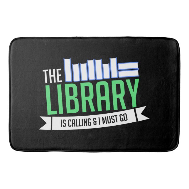 Librarian Library Books Gift Bath Mat (Front)