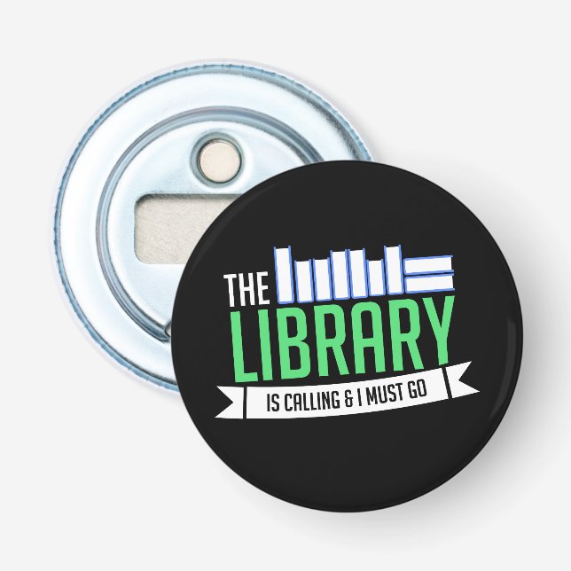 Librarian Library Books Gift Bottle Opener (Front)