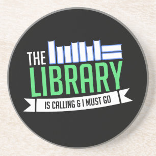 Librarian Library Books Gift Coaster