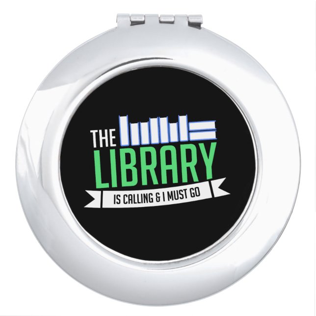 Librarian Library Books Gift Compact Mirror (Front)