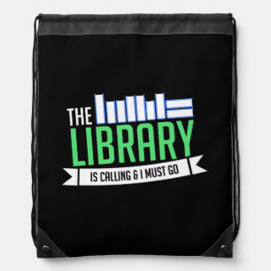 Librarian Library Books Gift Drawstring Bag