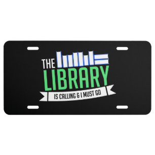 Librarian Library Books Gift License Plate