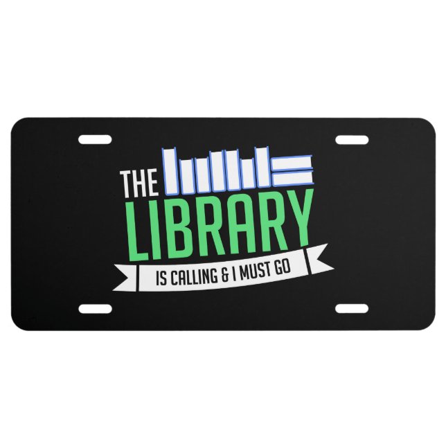 Librarian Library Books Gift License Plate (Front)