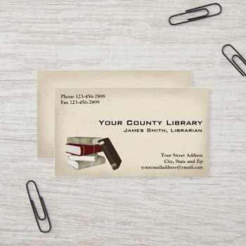 Librarian Library Business Card by Business_Creations at Zazzle