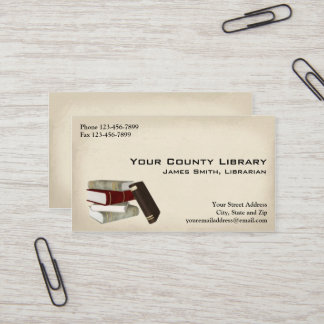 Librarian Library Business Card