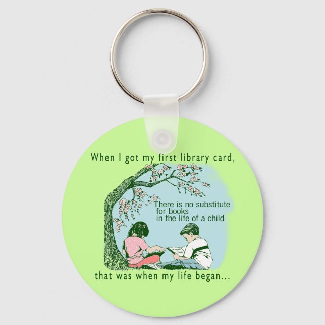 Librarian Library Keychain (Front)