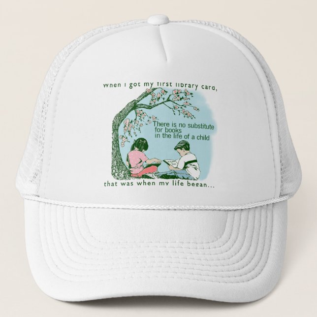 Librarian Library Trucker Hat (Front)