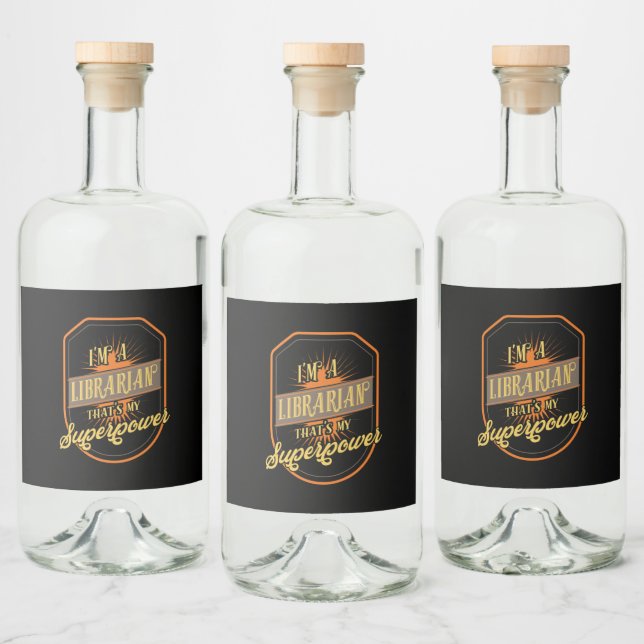Librarian Liquor Bottle Label (Bottles)