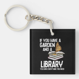 Librarian Nerd and Gardener Club Swag Keychain
